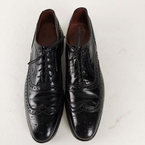 Allen Edmonds McAllister Black Men's Oxford Shoes Wingtip Leather USA 11.5AAA.